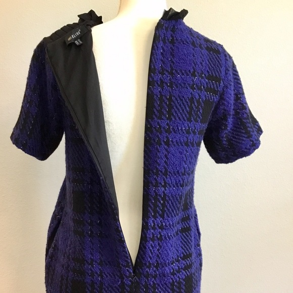 Elise sweater tweed tunic ruffle dress - Picture 6 of 8